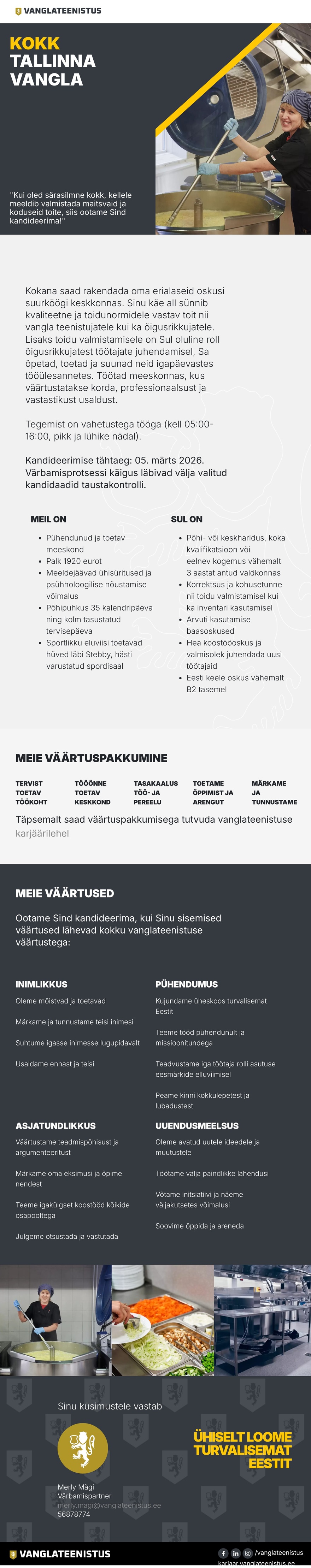 Tallinna vangla Kokk