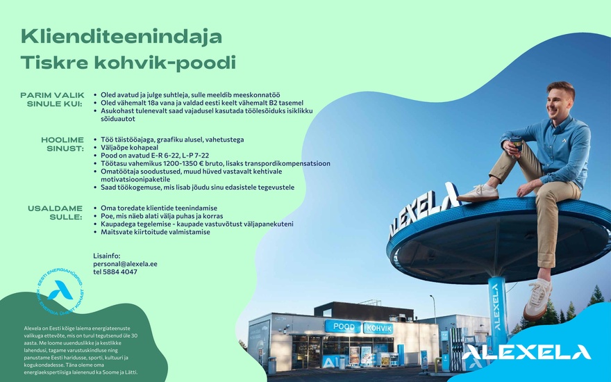 AS Alexela Klienditeenindaja Tiskre kohvik-poodi