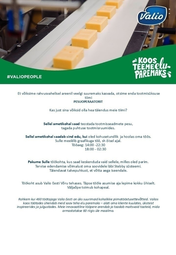 Valio Eesti AS Pesuoperaator