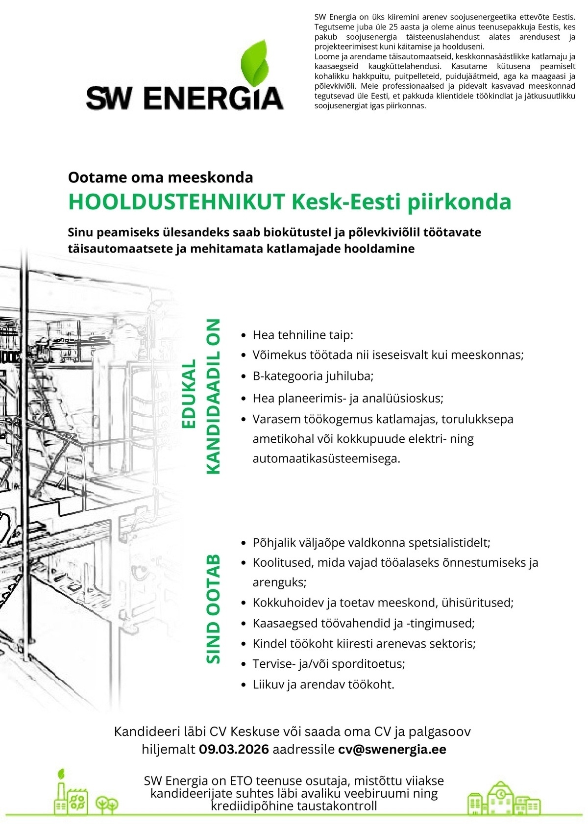 SW Energia OÜ Hooldustehnik