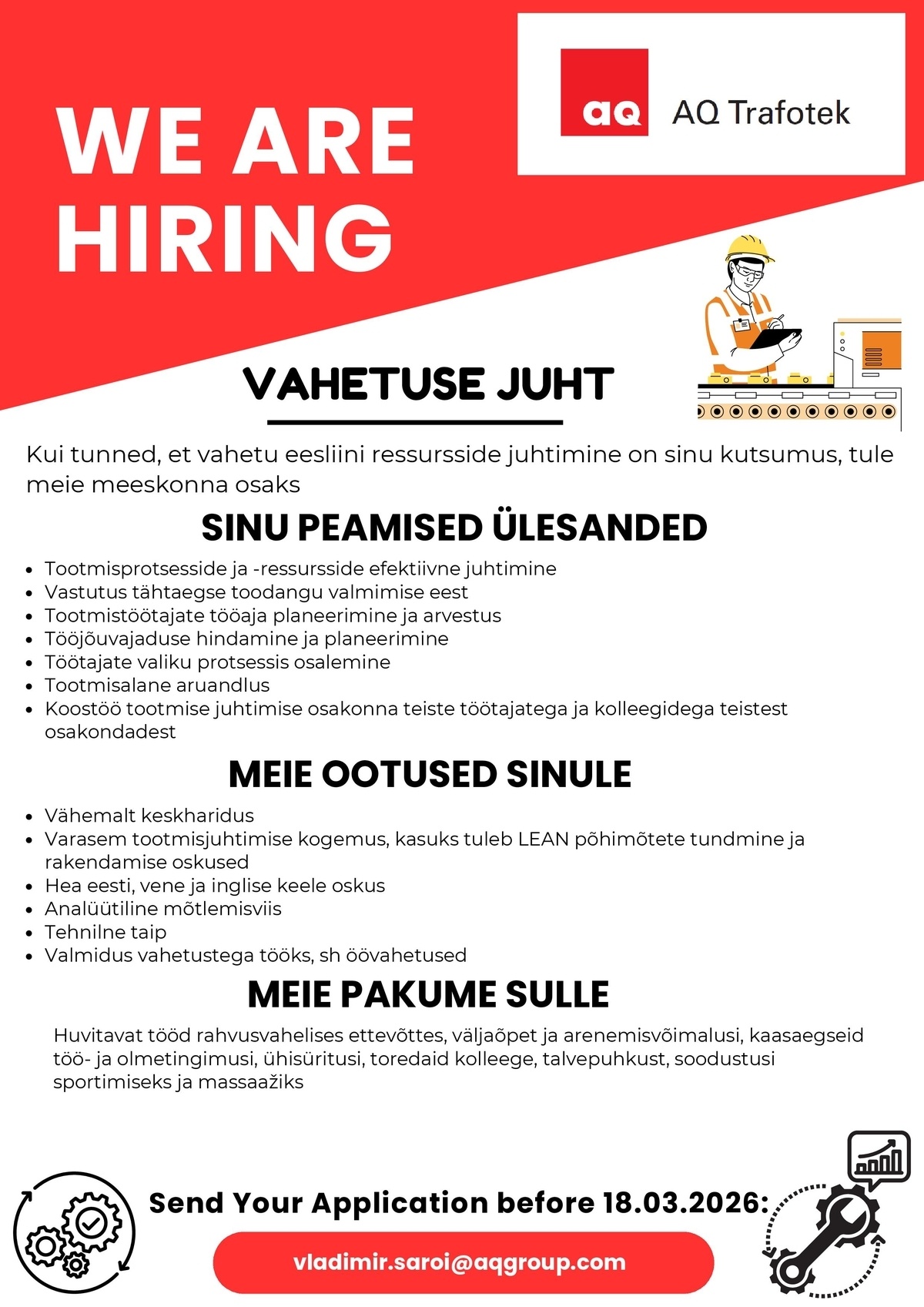 AQ Trafotek AS Vahetusevanem