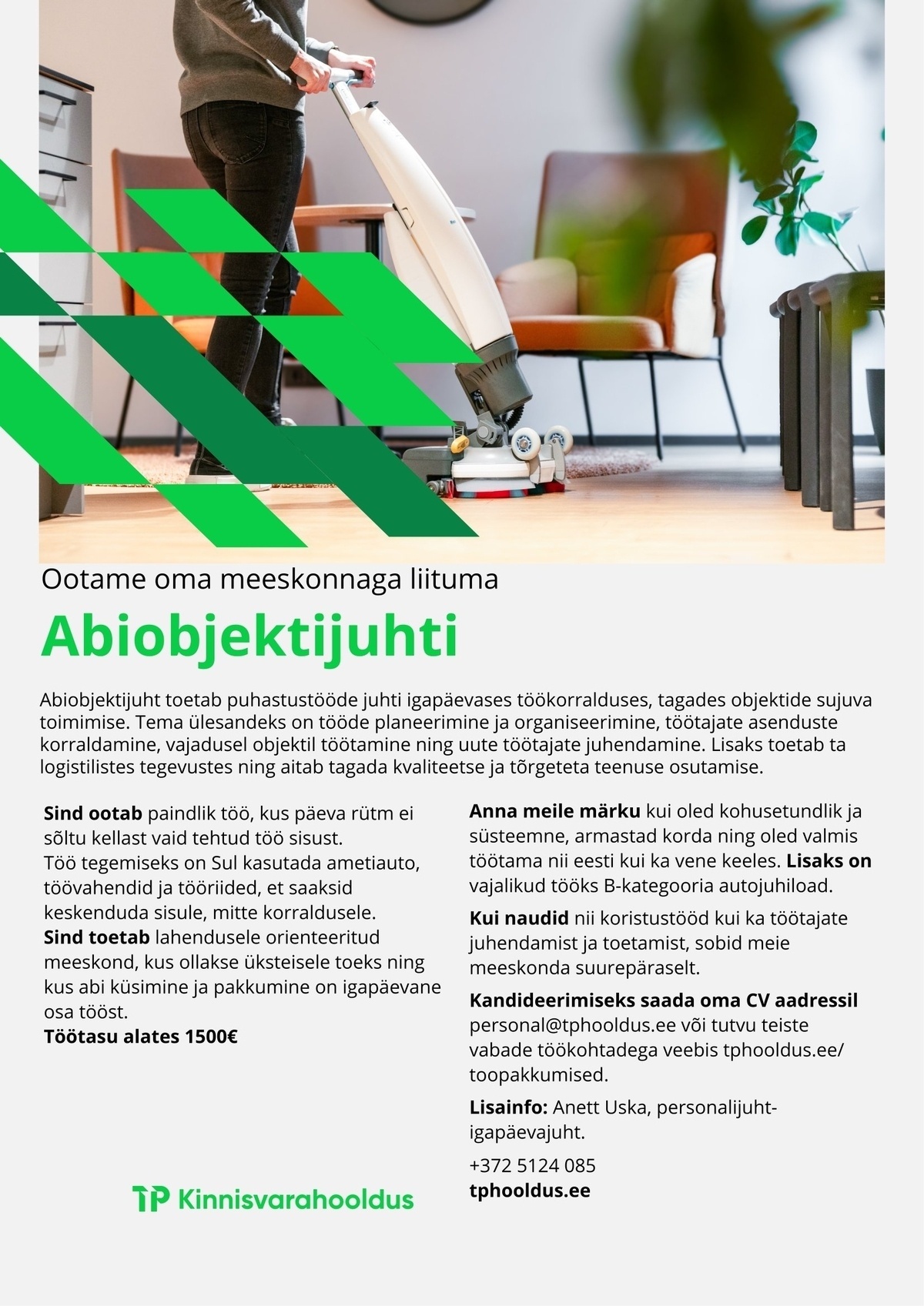 TP Kinnisvarahooldus OÜ Abiobjektijuht