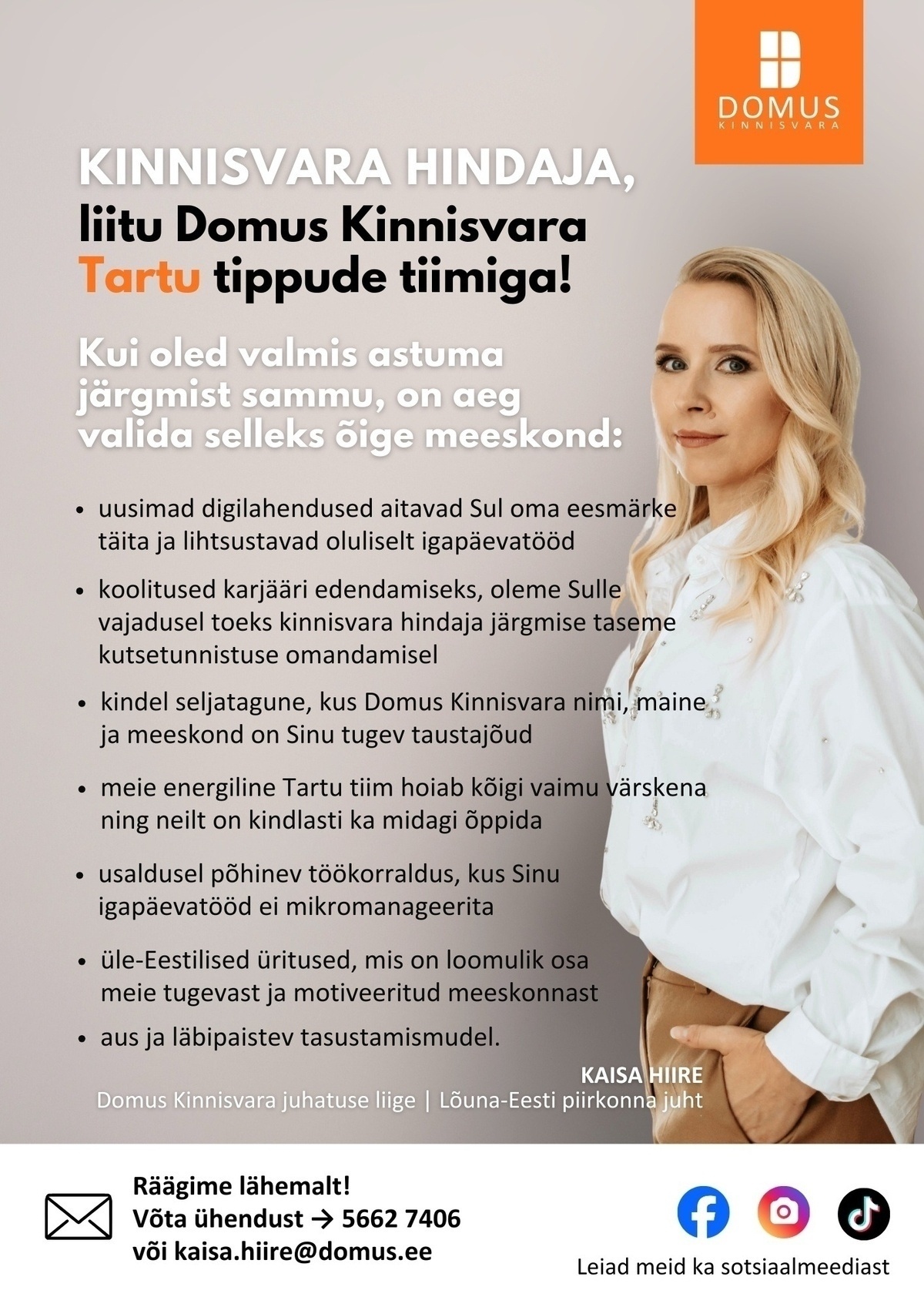 Domus Kinnisvara Vahendus OÜ Kinnisvara hindaja