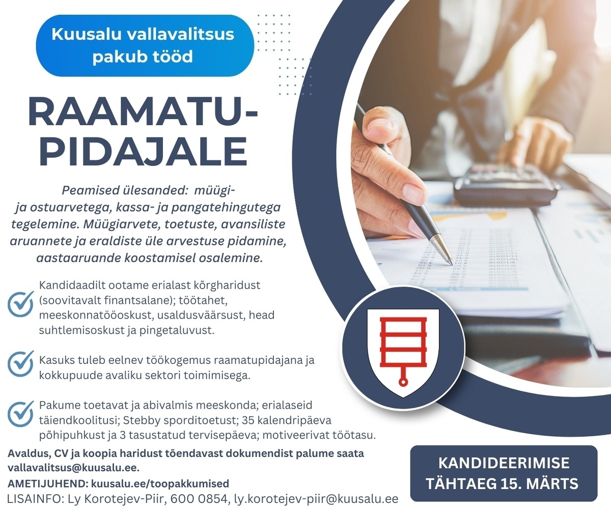 Kuusalu Vallavalitsus RAAMATUPIDAJA
