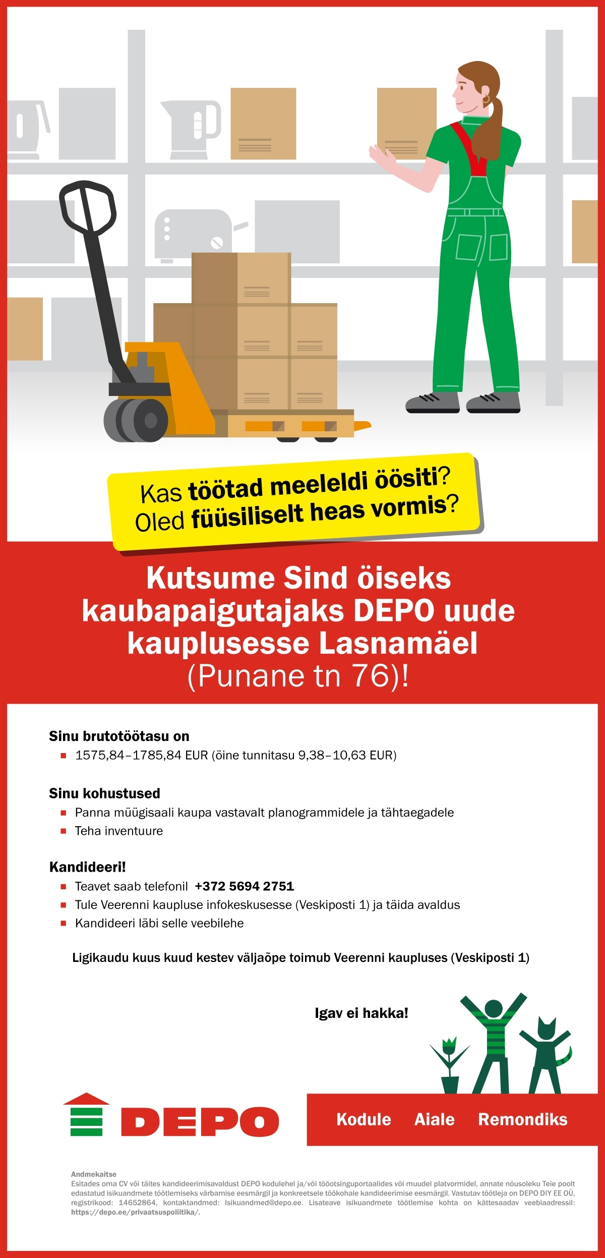 DEPO DIY EE OÜ Öine kaubapaigutaja, Lasnamäe (Punane tn 76)