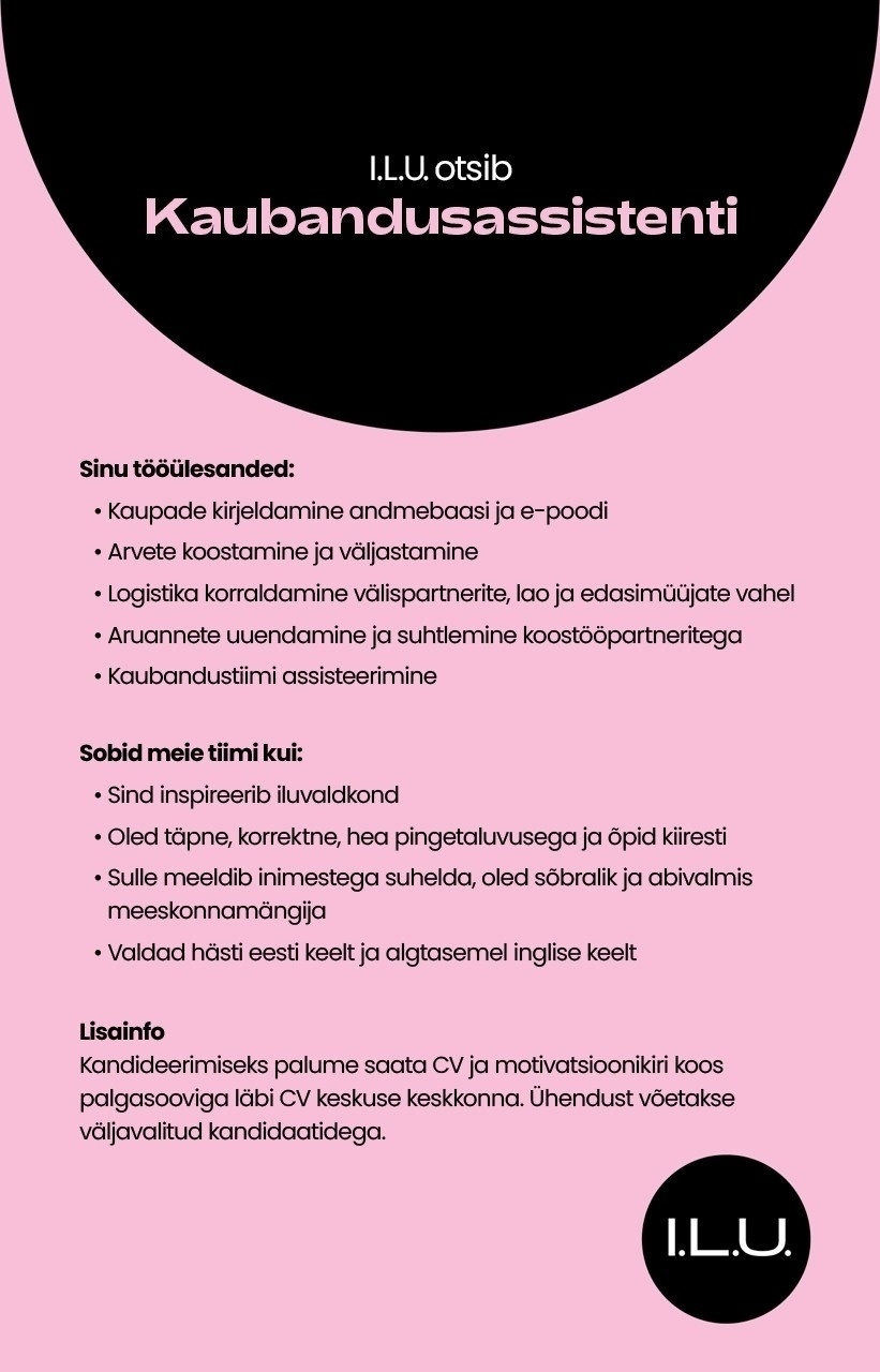 TKM BEAUTY EESTI OÜ Kaubandusassistent