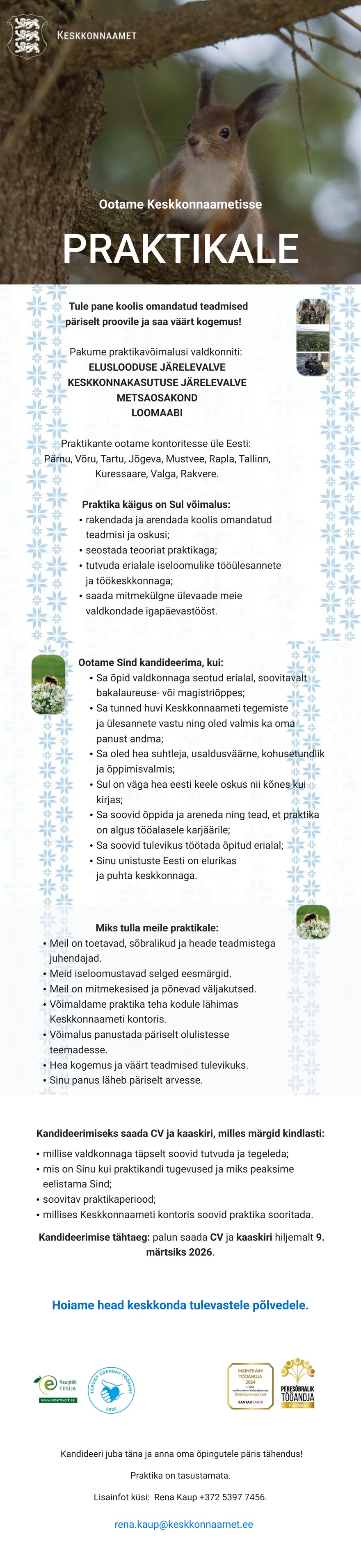 Keskkonnaamet Praktika