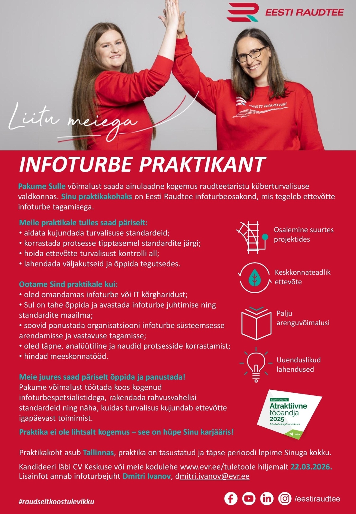 Eesti Raudtee AS Infoturbe praktikant