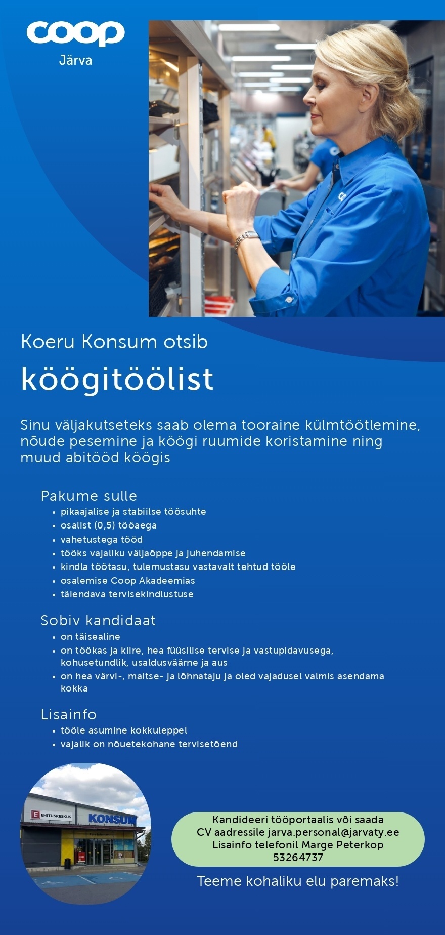 Coop Järva KÖÖGITÖÖLINE Koeru Konsum (Coop Järva)