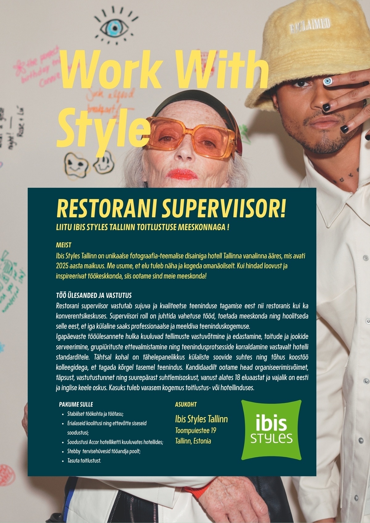 Duco Styles OÜ Restorani superviisor - liitu ibis Styles Tallinn hotelli meeskonnaga!