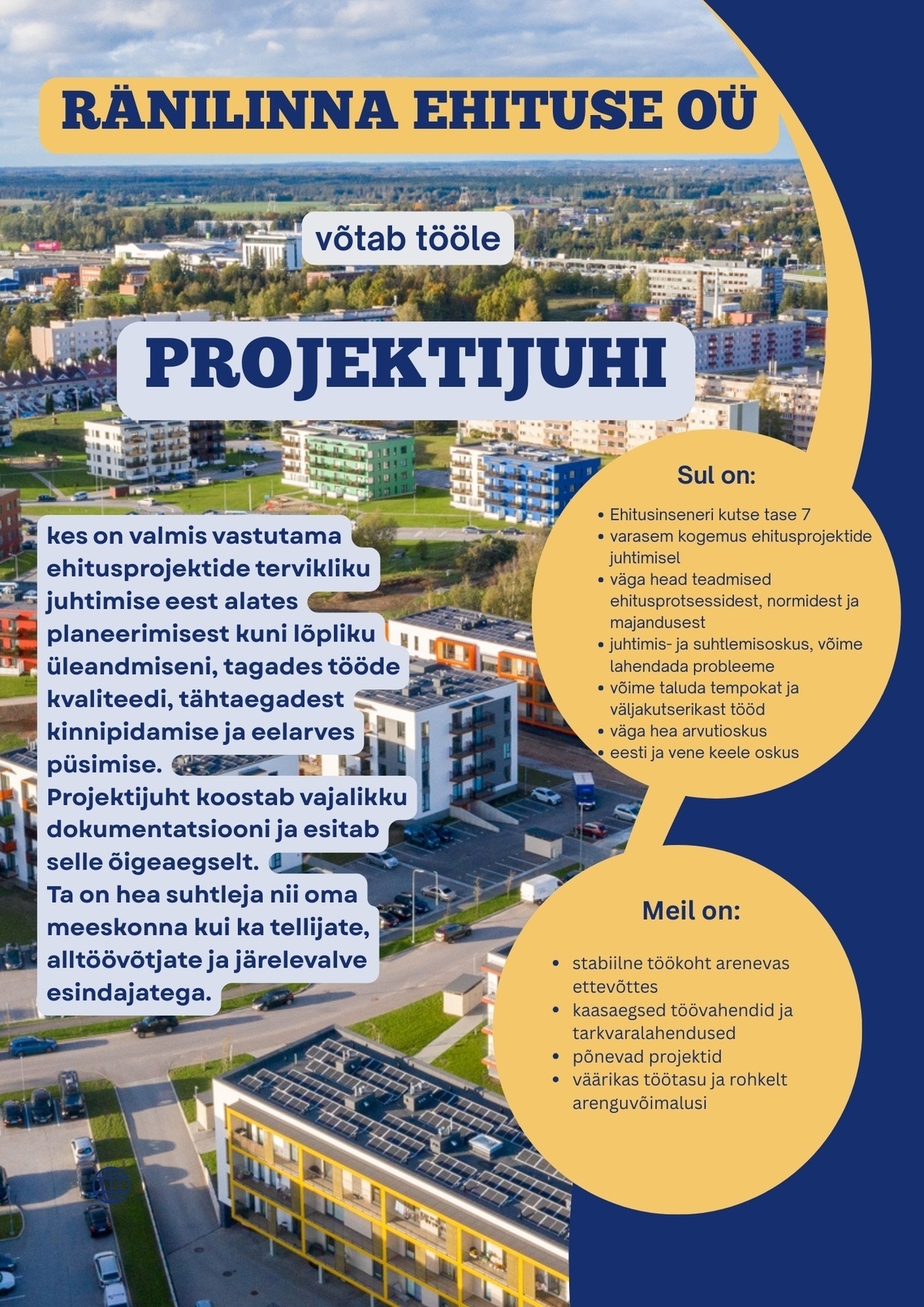 Ränilinna Ehituse OÜ Projektijuht