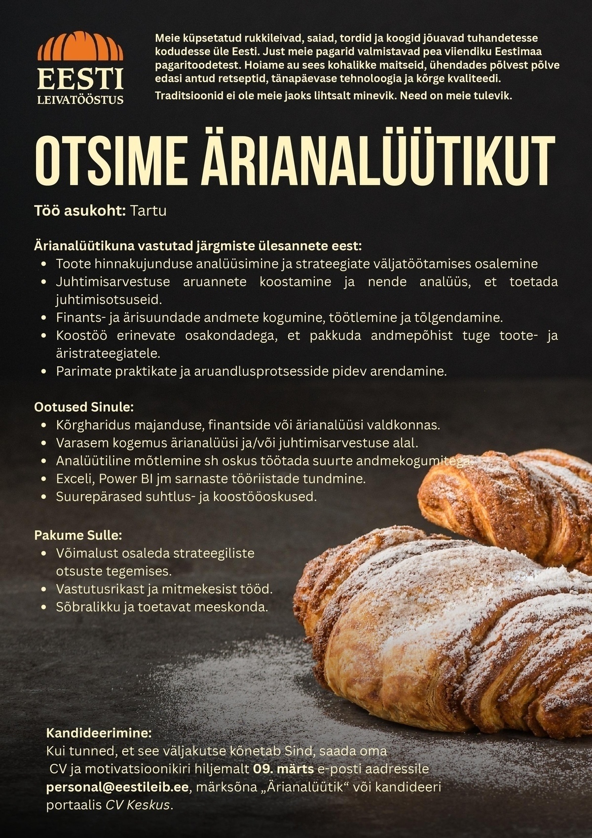 EESTI LEIVATÖÖSTUS AS Ärianalüütik