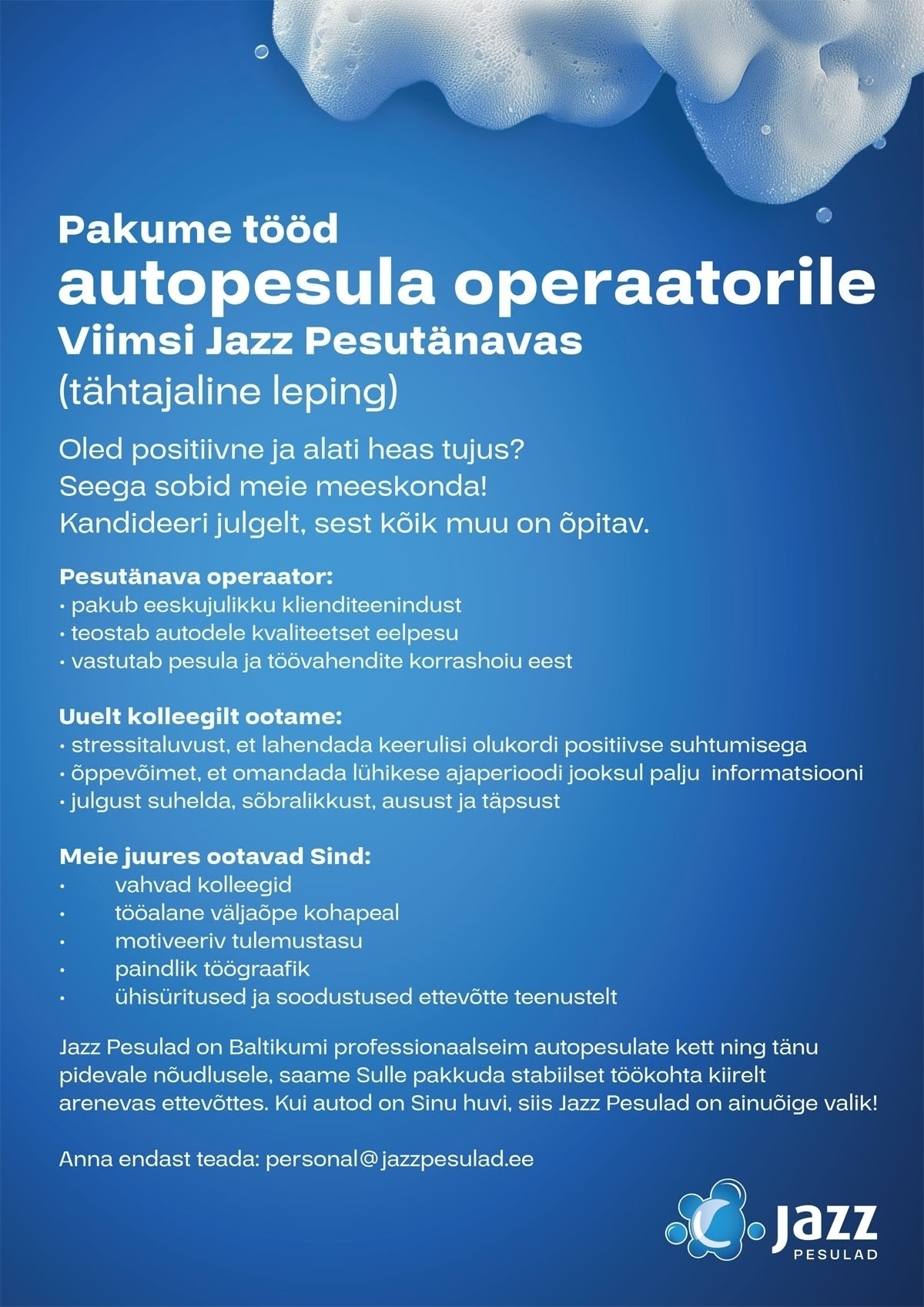 Express Pesulad OÜ Viimsi Jazz Pesutänava operaator