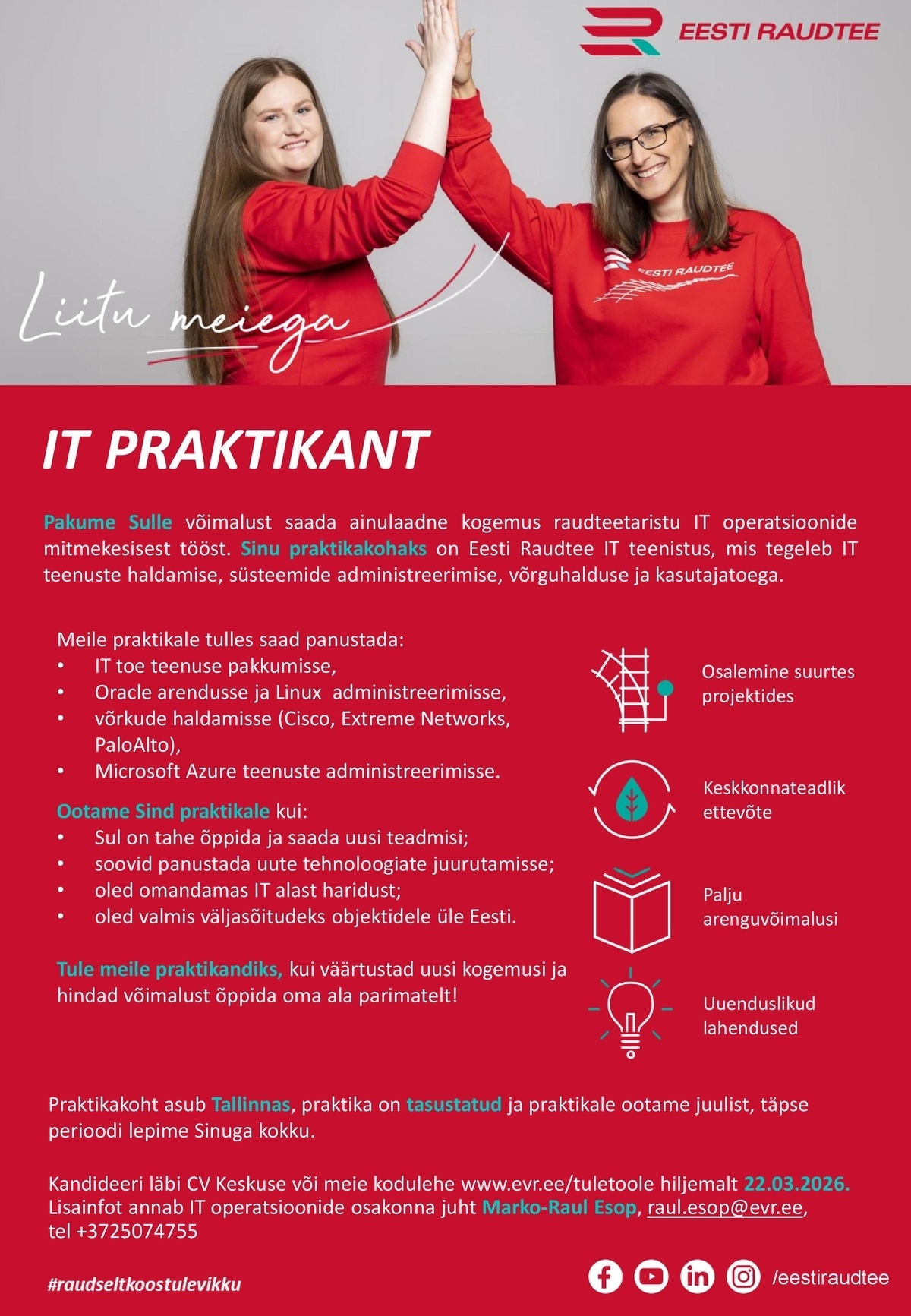 Eesti Raudtee AS IT praktikant