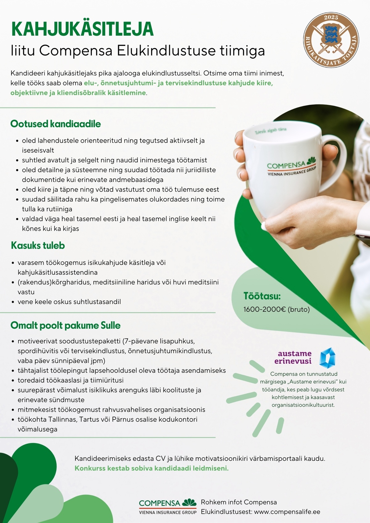 Compensa Life Vienna Insurance Group SE Kahjukäsitleja