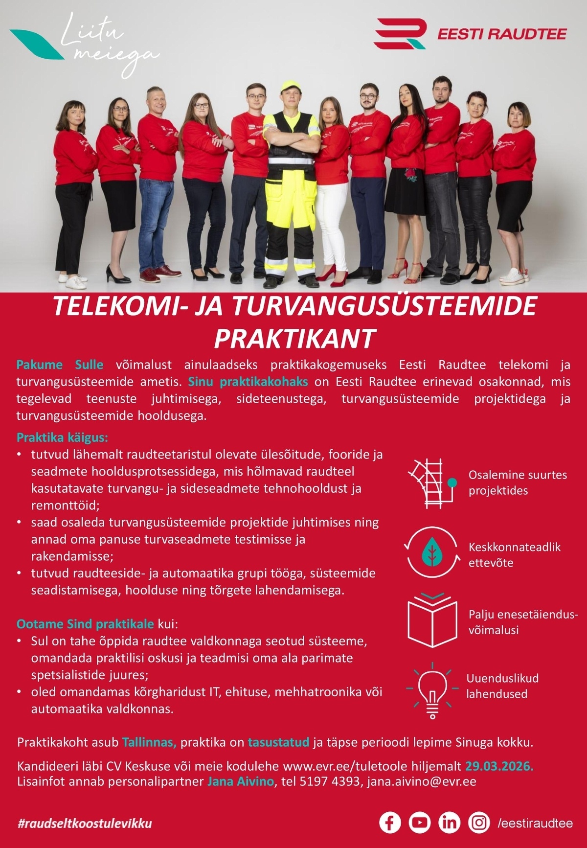 Eesti Raudtee AS Telekomi- ja turvangusüsteemide praktikant