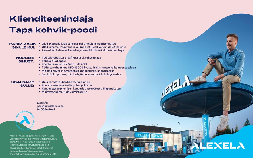 AS Alexela Klienditeenindaja Tapa kohvik-poodi