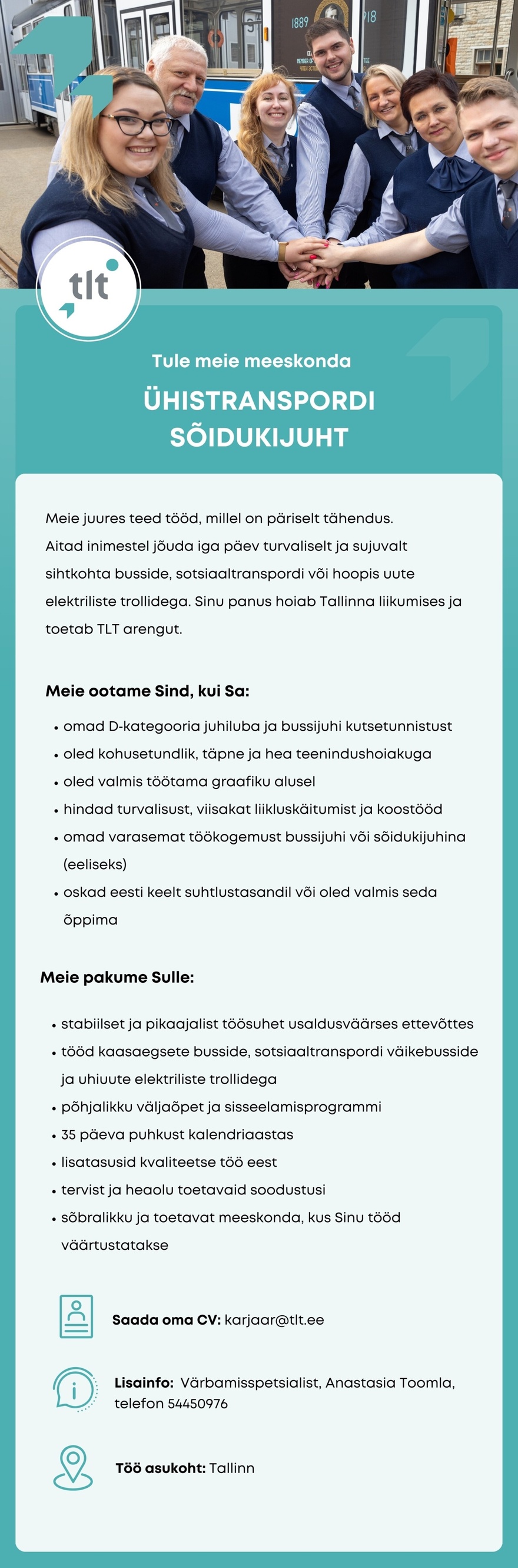 AS Tallinna Linnatransport SÕIDUKIJUHID