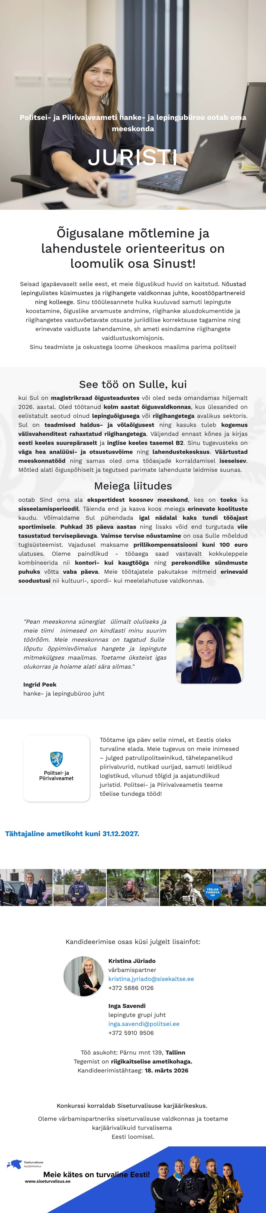 Siseturvalisuse karjäärikeskus Jurist