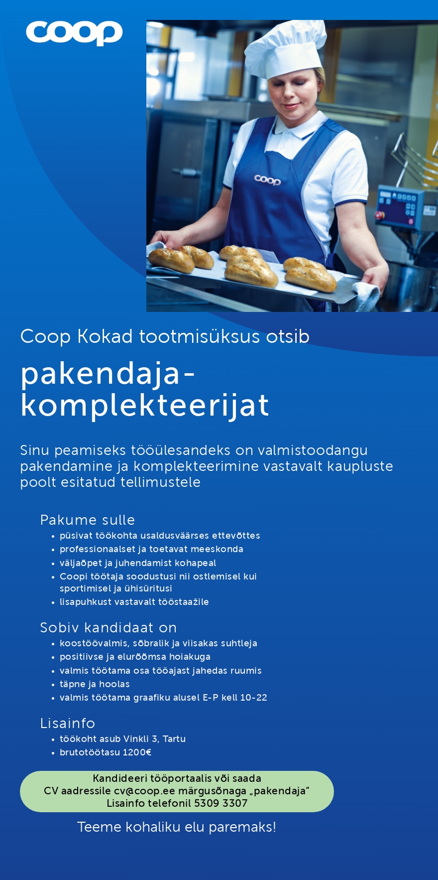 Coop Eesti Keskühistu Pakendaja-komplekteerija (Coop Kokad)