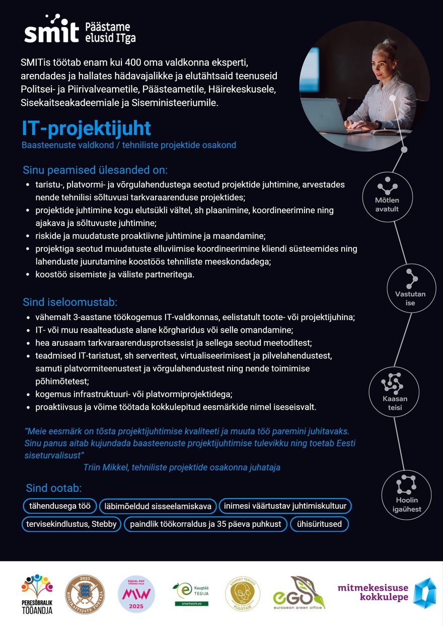Siseministeeriumi infotehnoloogia- ja arenduskeskus IT-projektijuht
