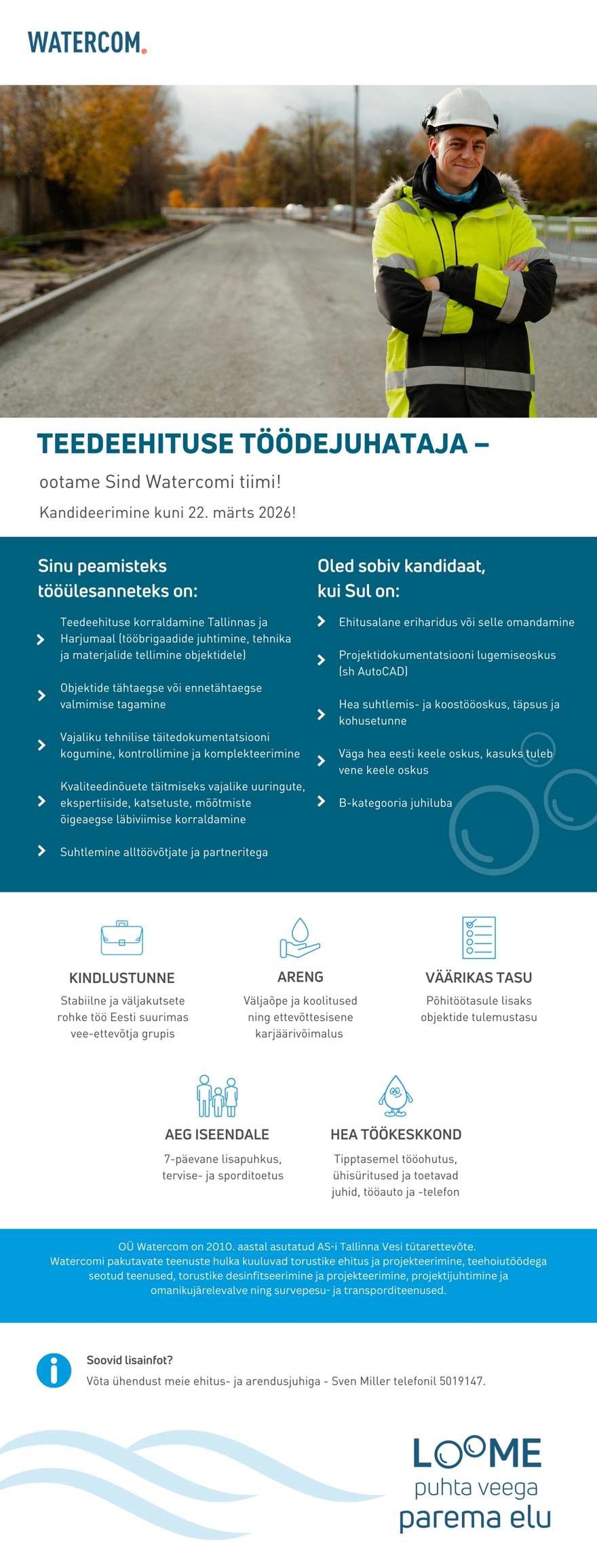 AS Tallinna Vesi Teedeehituse töödejuhataja