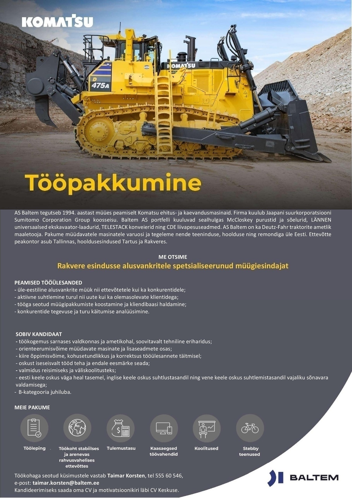 AS Baltem Alusvankritele spetsialiseerunud müügiesindaja