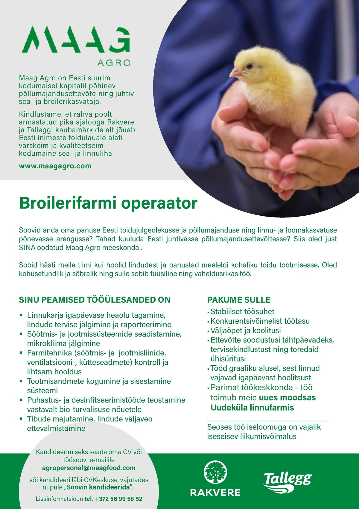 Maag Agro AS Broilerifarmi operaator