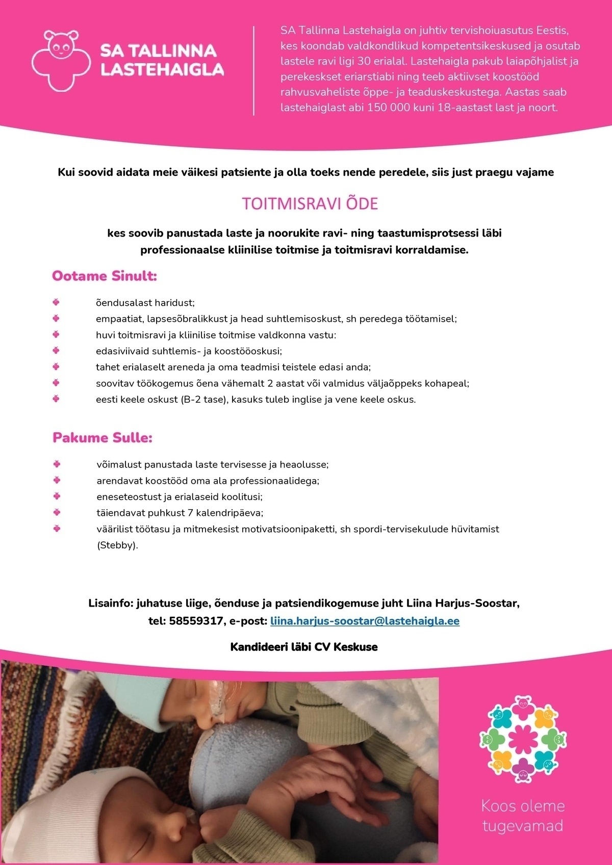 Tallinna Lastehaigla SA Toitmisravi õde