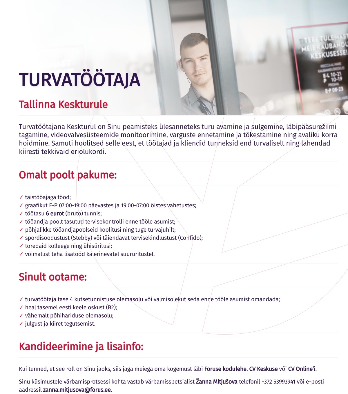 Forus Security AS Turvatöötaja Keskturule