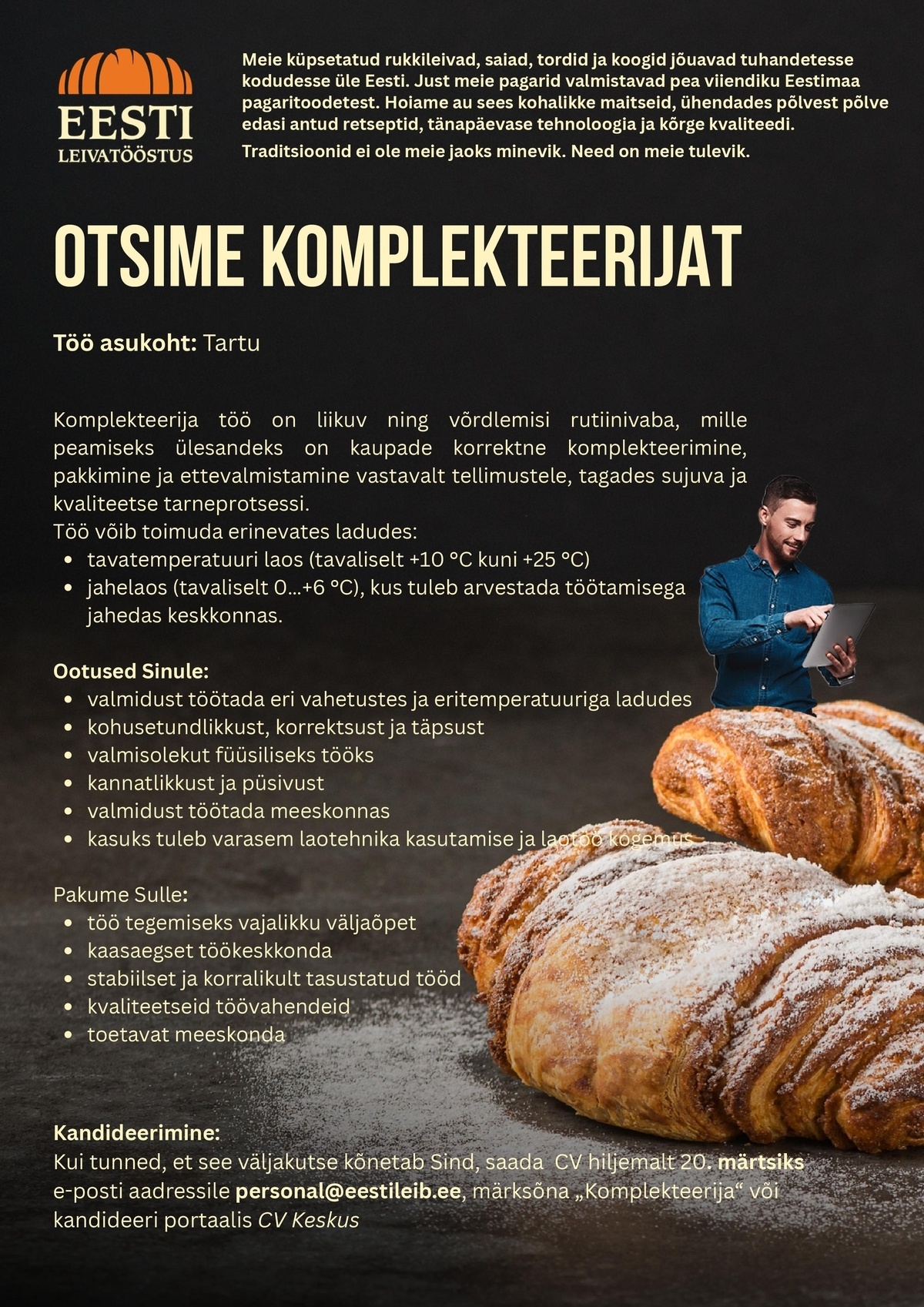 EESTI LEIVATÖÖSTUS AS Komplekteerija