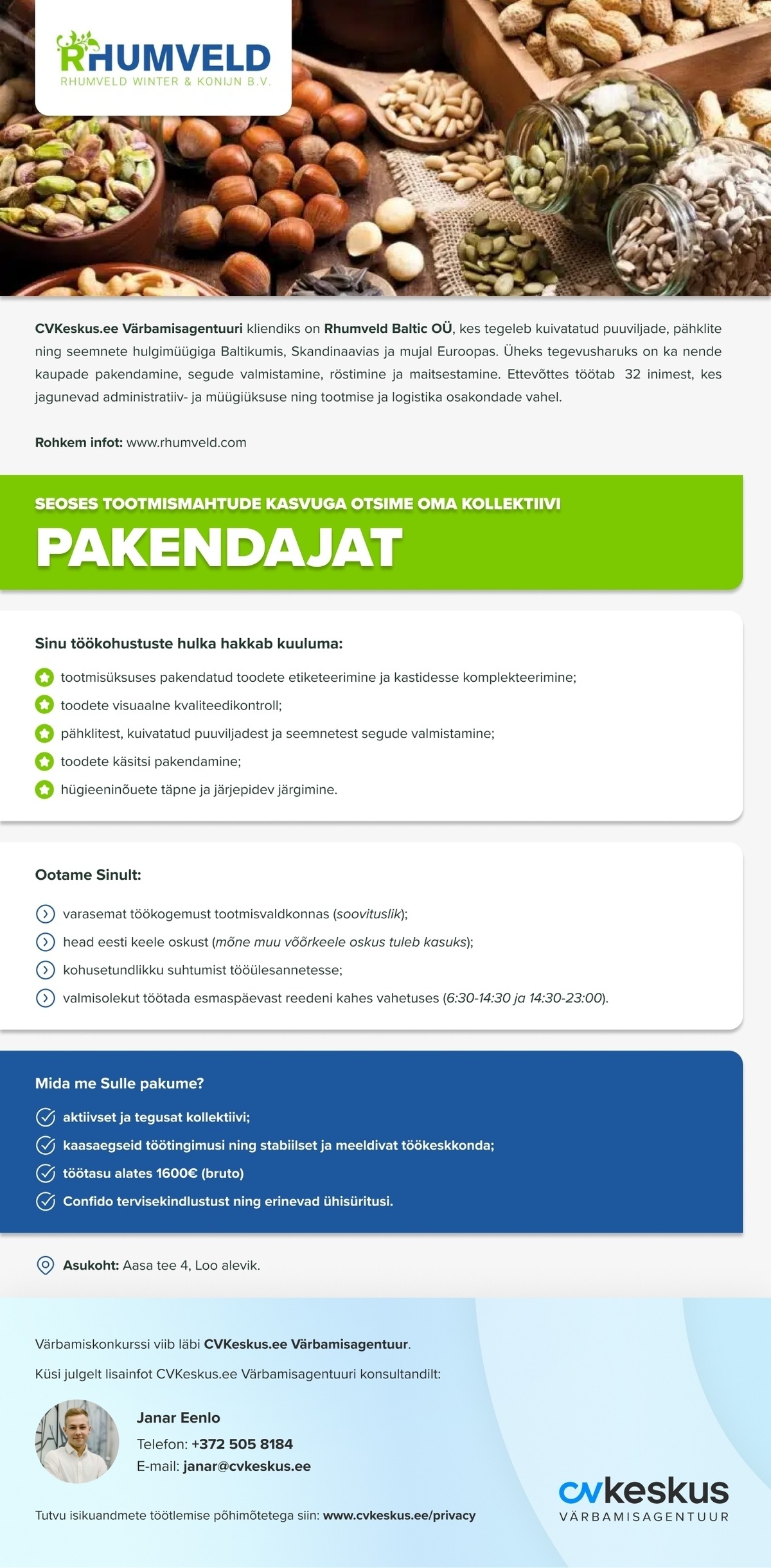 Rhumveld Baltic OÜ PAKENDAJA