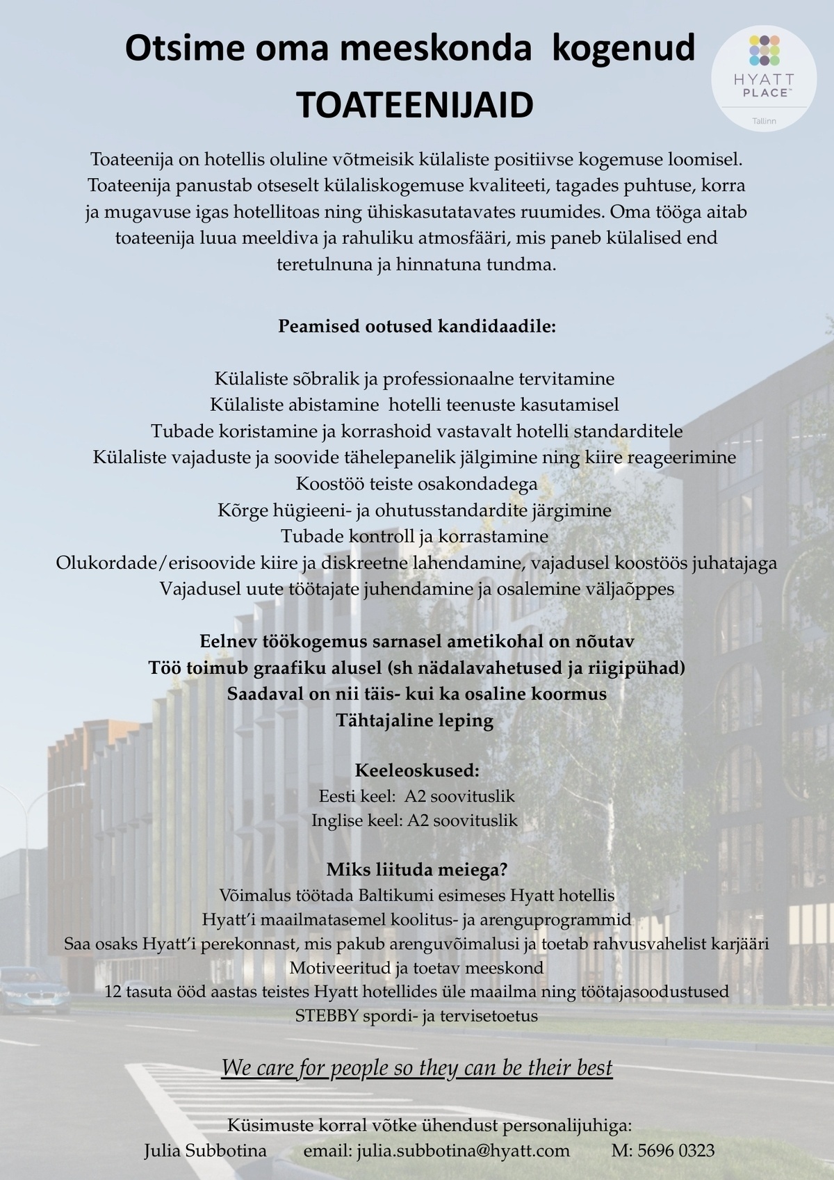 ESTMA HPT OÜ Toateenija