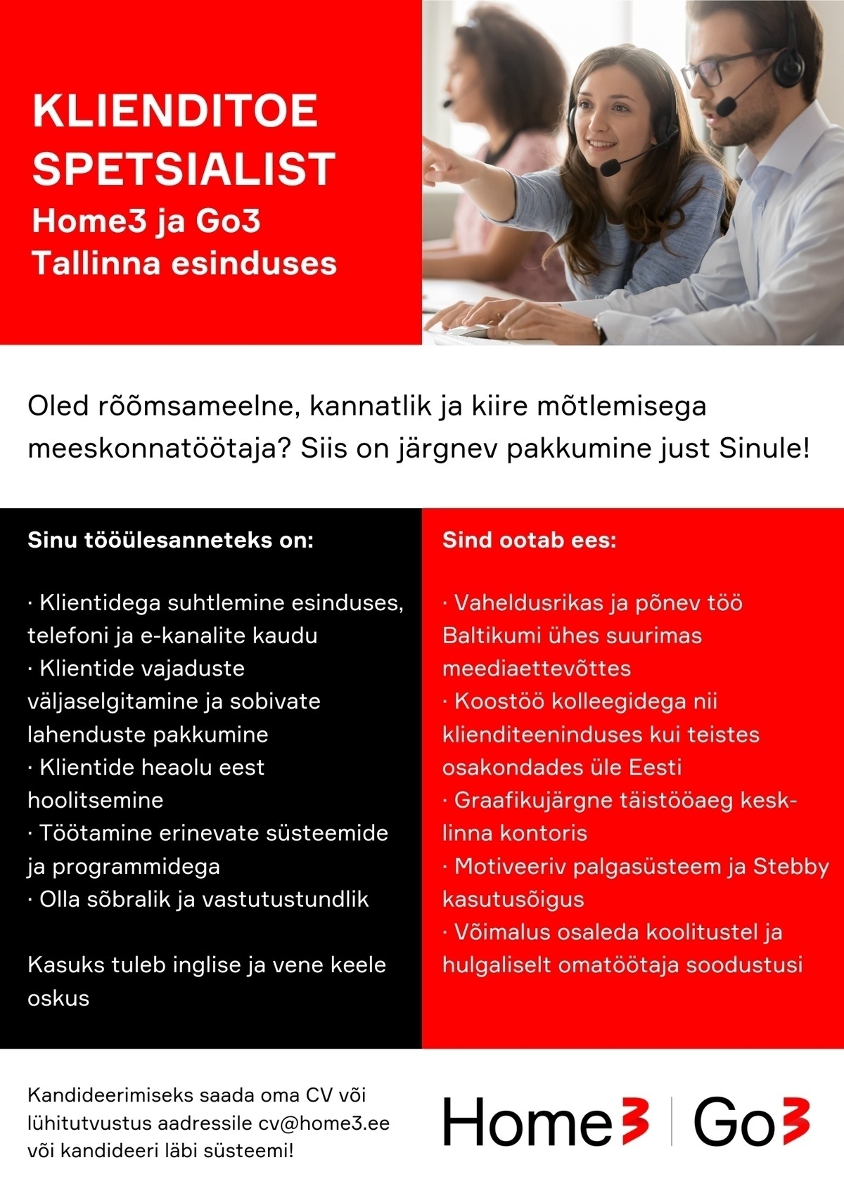 AS Go3 Baltics Klienditoe spetsialist