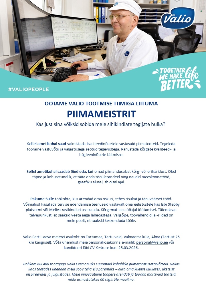 Valio Eesti AS Piimameister