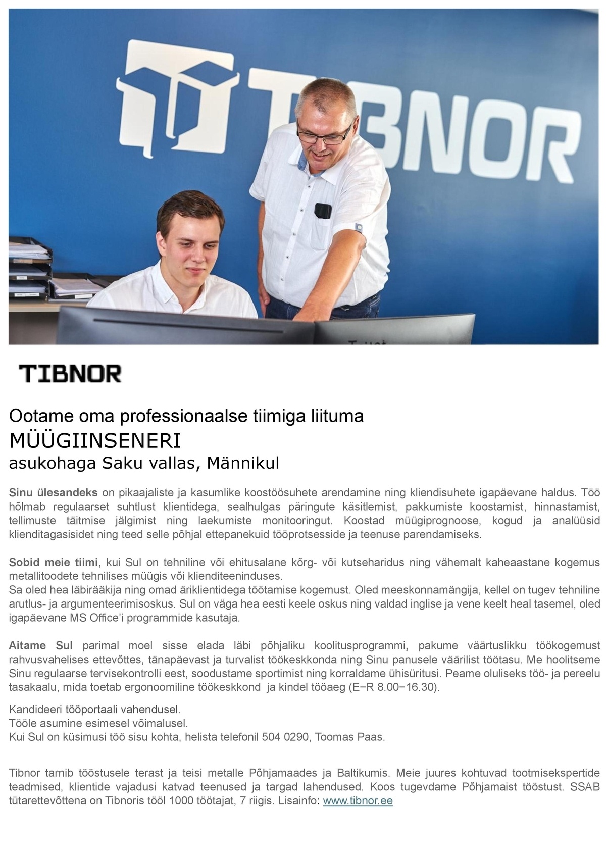 TIBNOR ESTONIA AS Müügiinsener