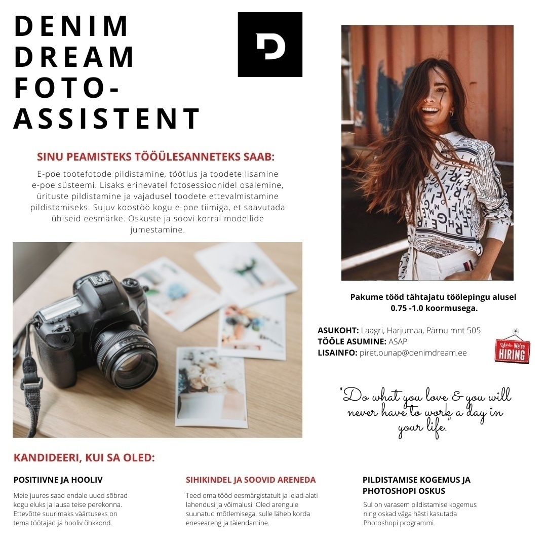 Põldma Kaubanduse AS Denim Dream FOTOASSISTENT