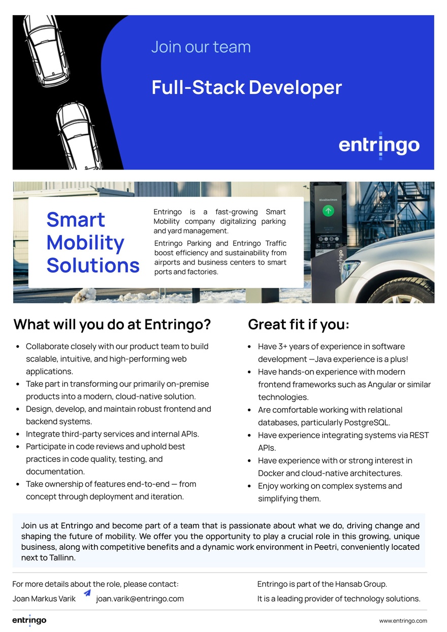Entringo Full-Stack Developer