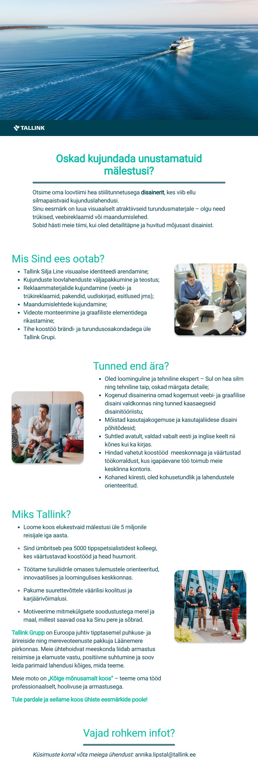 Tallink Grupp AS Disainer