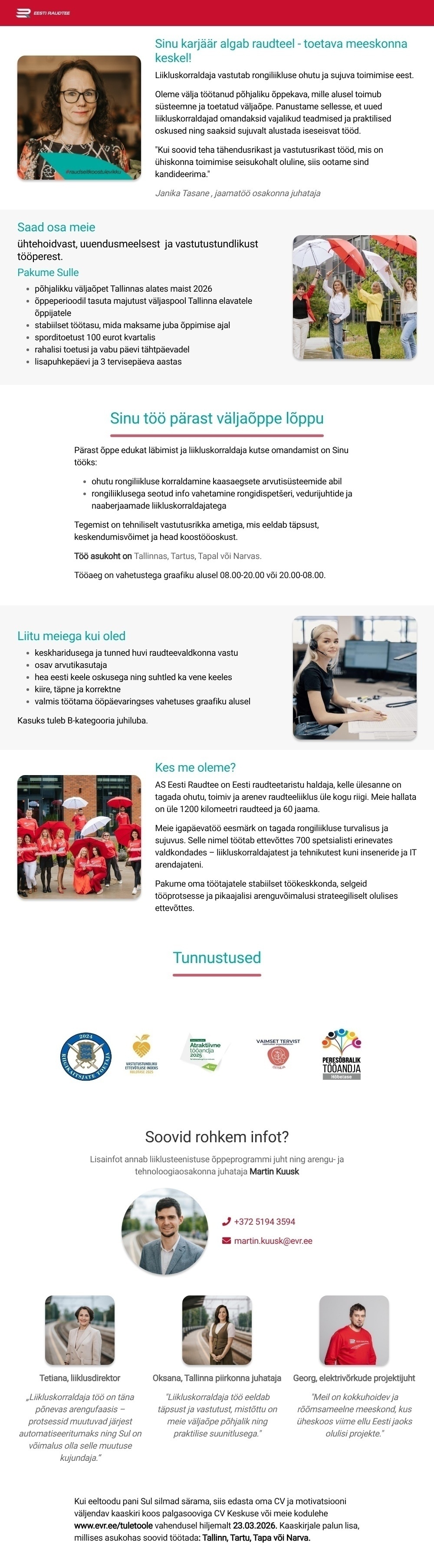 Eesti Raudtee AS Liikluskorraldaja