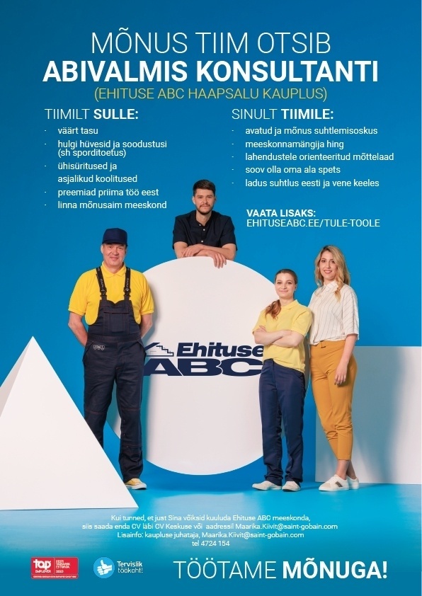 Optimera Estonia AS - Ehituse ABC Abivalmis konsultant (Haapsalu Ehituse ABC)