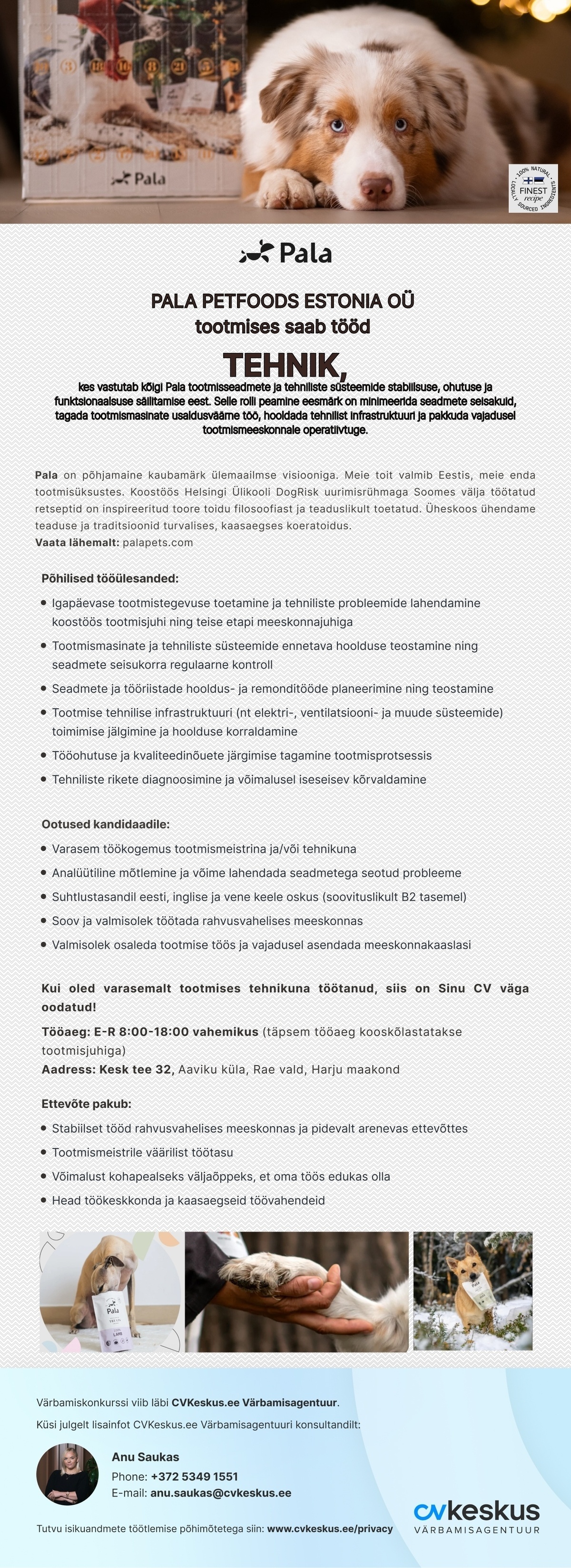 Pala Petfoods Estonia OÜ TEHNIK