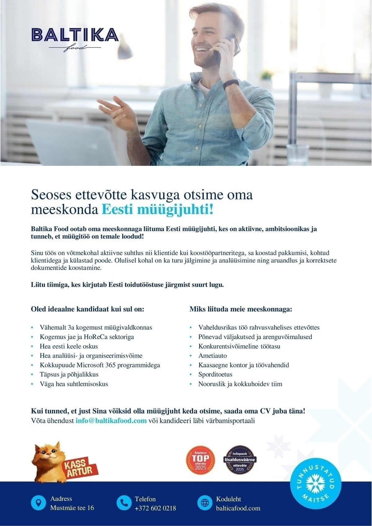 Baltika Food OÜ Eesti müügijuht