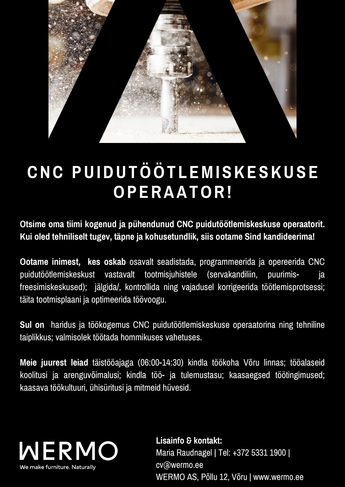 Wermo AS CNC-pingi operaator