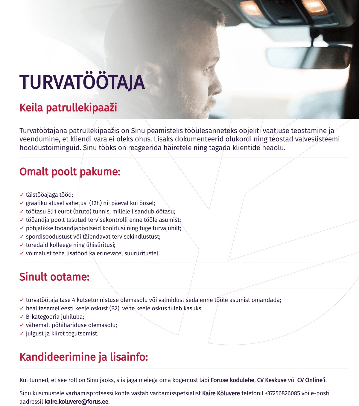 Forus Security AS Turvatöötaja Keila patrullekipaaži