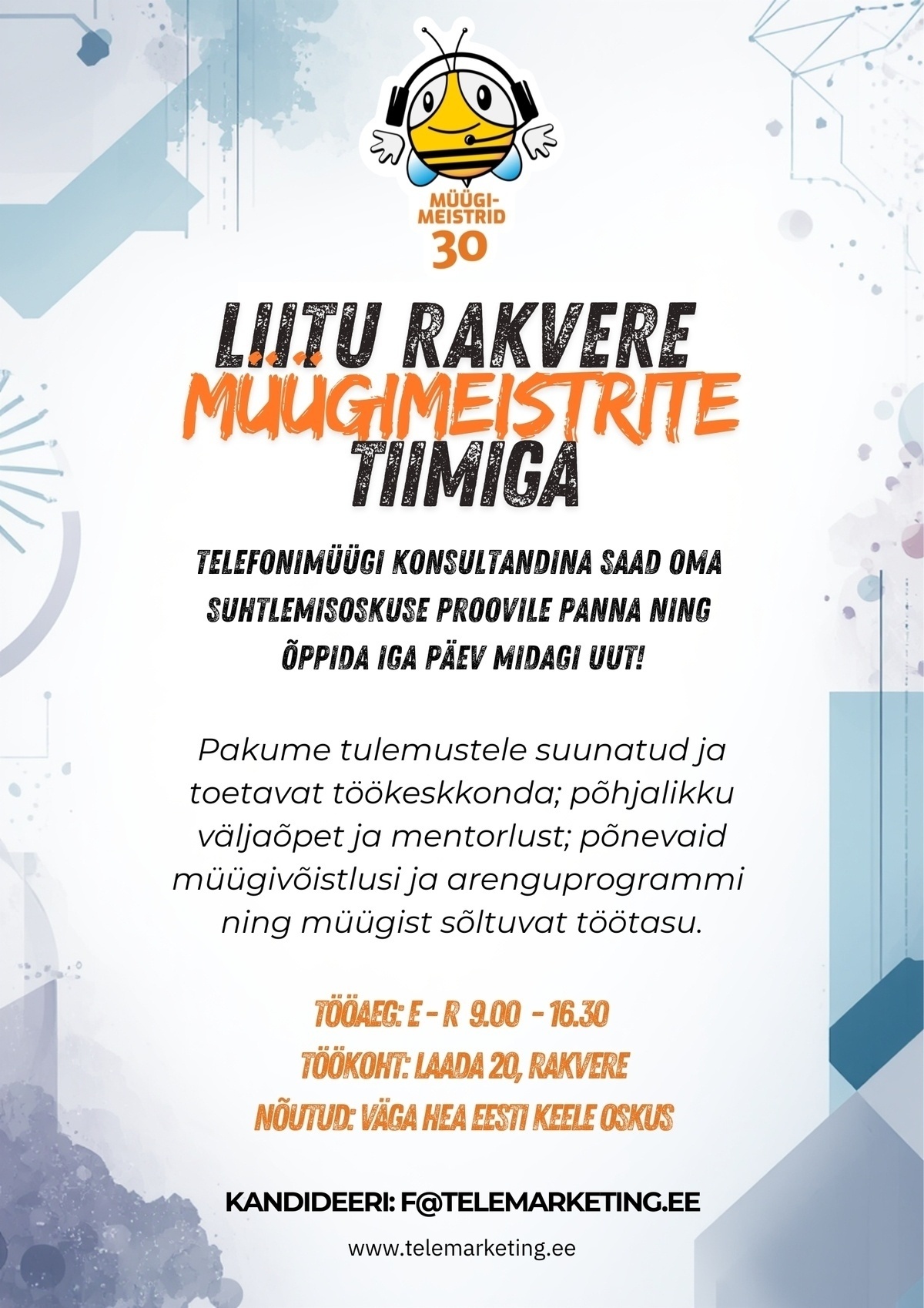 Müügimeistrite AS Müügikonsultant Rakveres