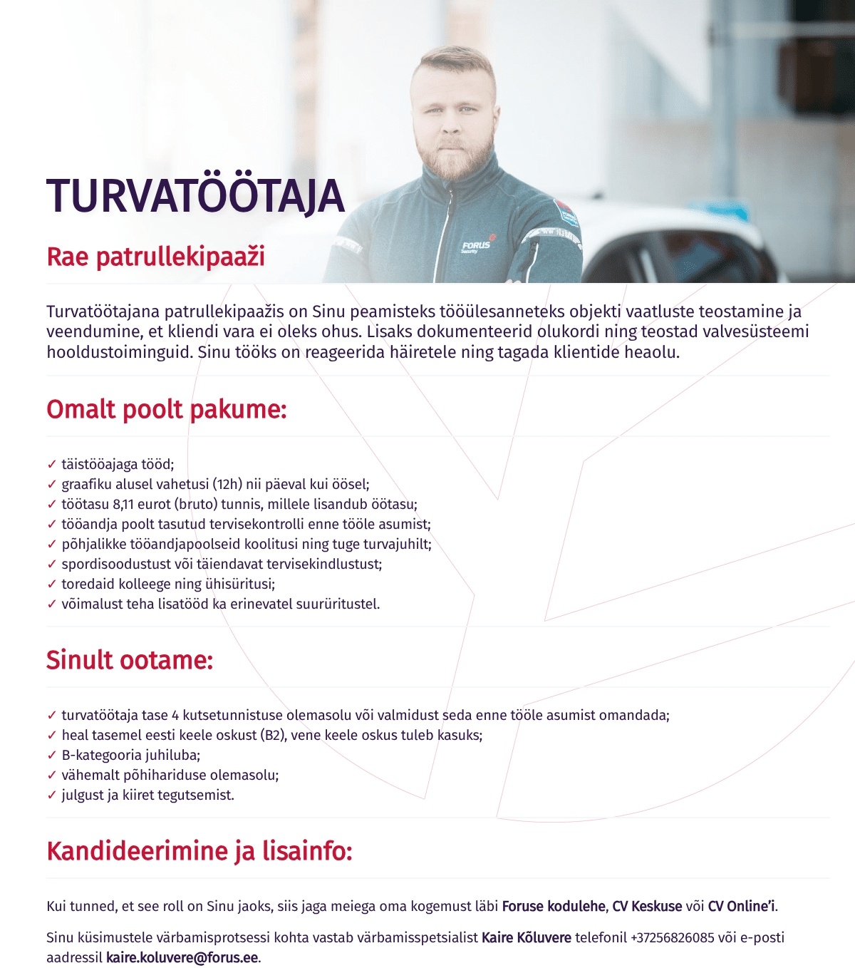 Forus Security AS Turvatöötaja Rae patrullekipaaži