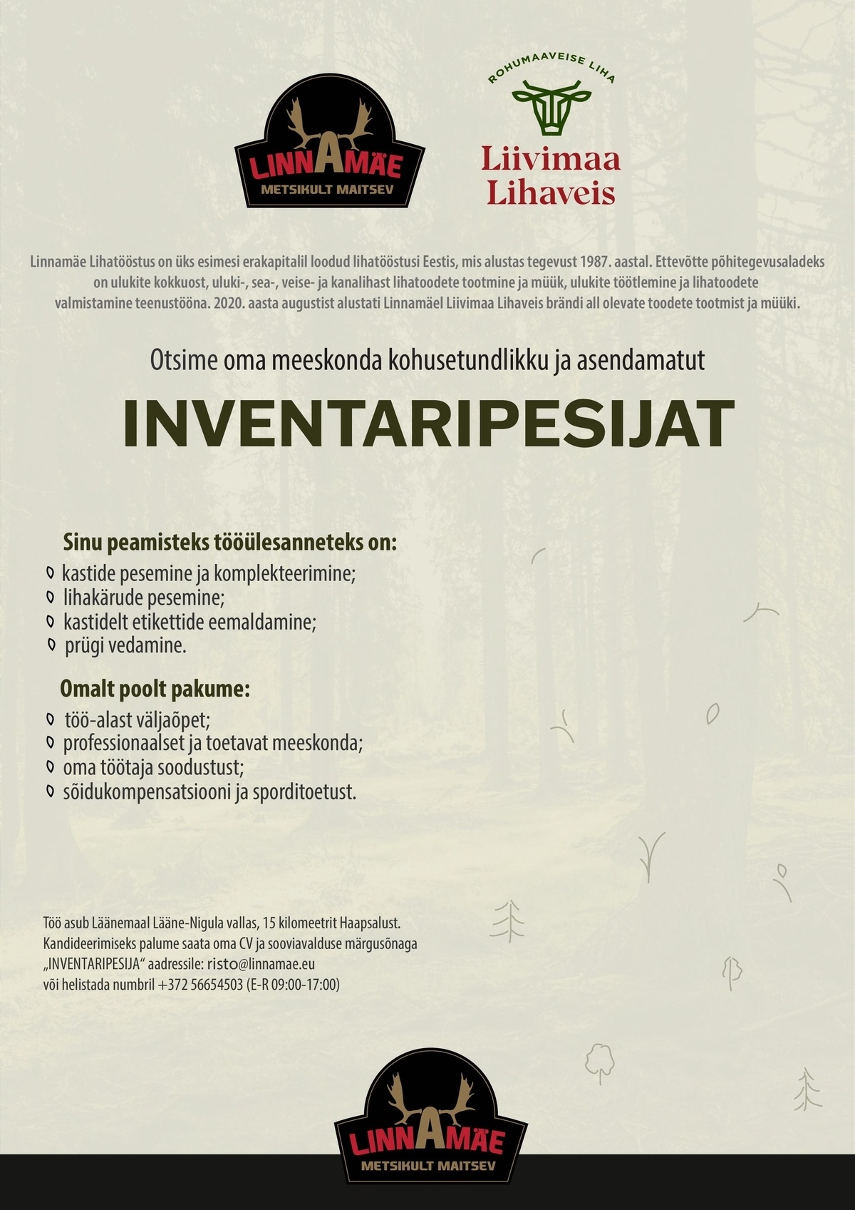 LINNAMÄE LIHATÖÖSTUS AS INVENTARIPESIJA