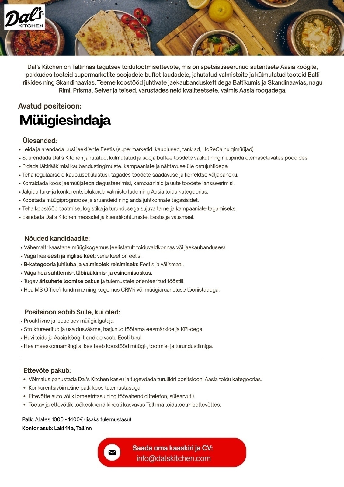 Ramexo Invest OÜ Müügiesindaja