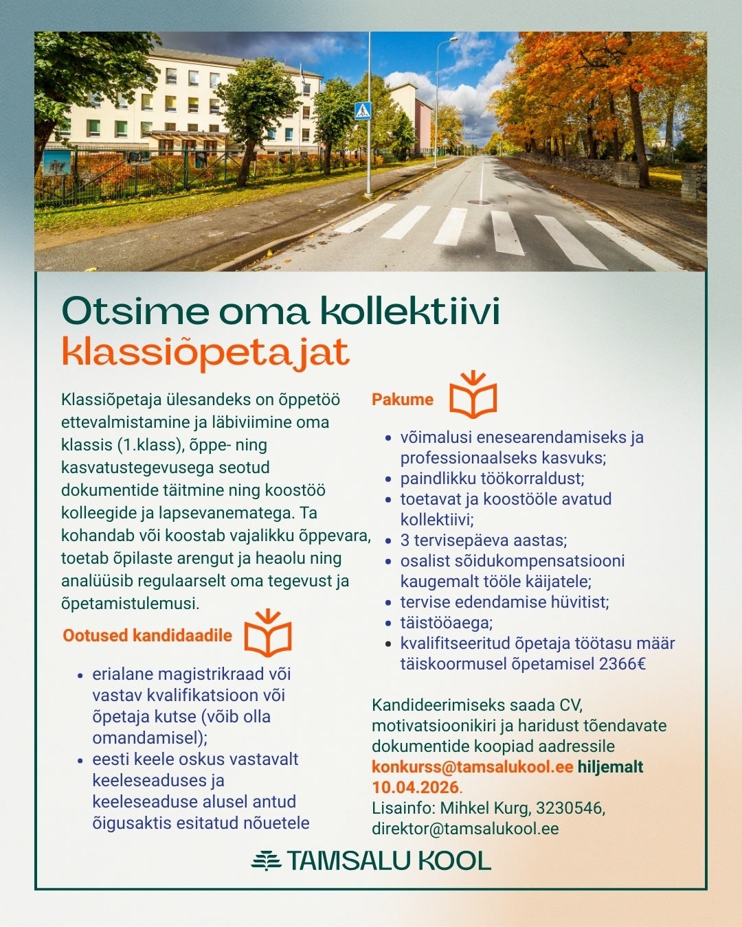 Tamsalu Kool Klassiõpetaja